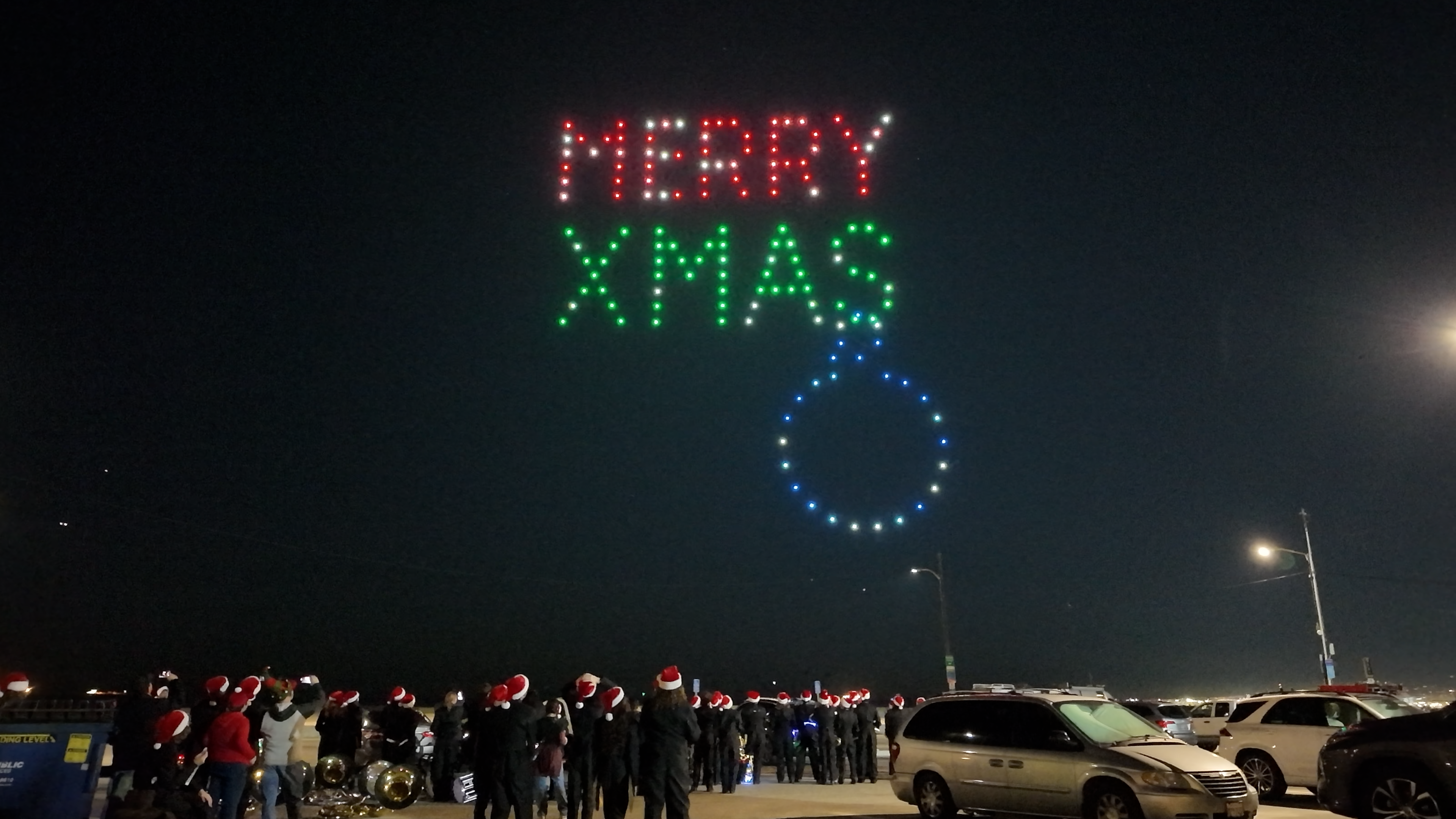 Christmas drone light show in Las Vegas